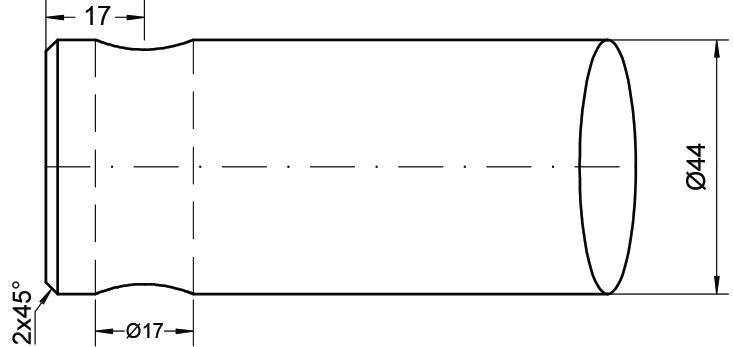 EMILY TINE-STRAIGHT PIN FIT 1250MM 74761