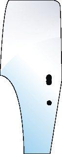 FIAT GLASS-DOOR-LH-2 HOLES 100492