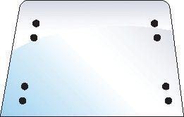 FORD NEW HOLLAND GLASS-REAR-UPPER-PLAIN 10050