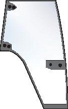 FORD NEW HOLLAND GLASS-DOOR-RH-6 HOLES 100578