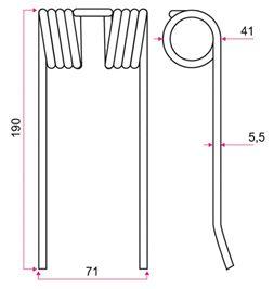 PZ PICKUP TINE PZ/RIVIERE CASALIS 72428
