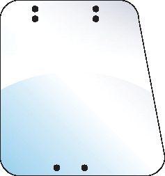 FORD NEW HOLLAND GLASS-SIDE-LH&RH-6 HOLES 100867