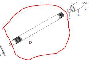 VALTRA TRACTOR AXLE SHAFT (AGCO) V39452600