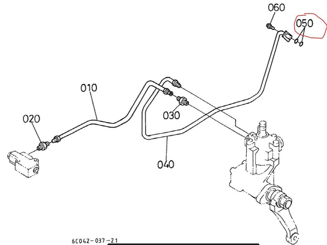Kubota Compact Tractor B1700 HST Steering Hydraulic Oil Line O-Ring