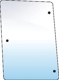 FORD NEW HOLLAND GLASS-SIDE-LH-3 HOLES 100581