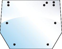 MASSEY FERGUSON GLASS-REAR-8 HOLES 100449