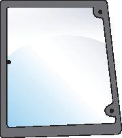 CASE IH GLASS-SIDE-LH-3 HOLES 100504