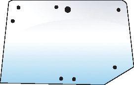 JOHN DEERE GLASS-REAR UPPER-8 HOLES 100616