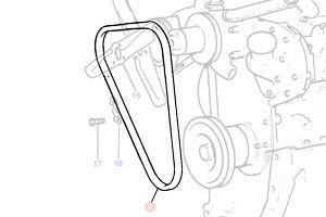 MASSEY FERGUSON TRACTOR V BELT (AGCO) 1687531M1
