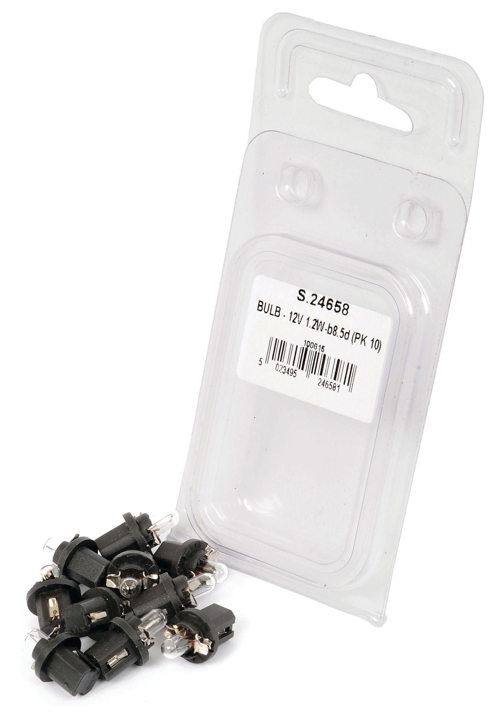 FIAT BULB - 12V 1.2W-B8.5D (PK 10) 24658