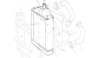 MASSEY FERGUSON TRACTOR RADIATOR (AGCO) 1876606M4