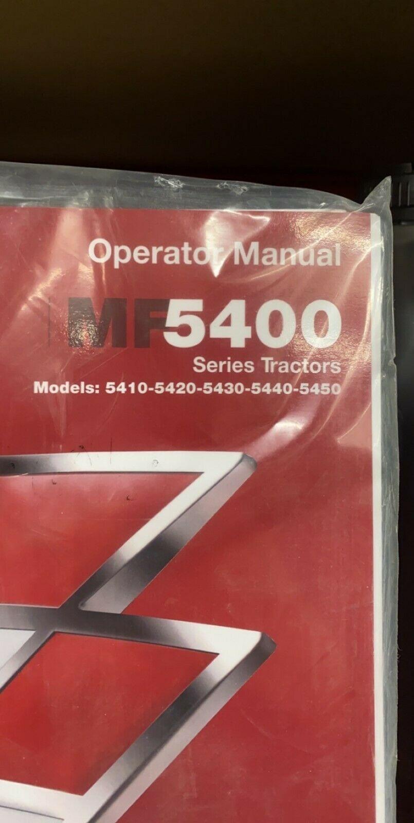 Massey Ferguson 5400 Operators Manual 5440 5450