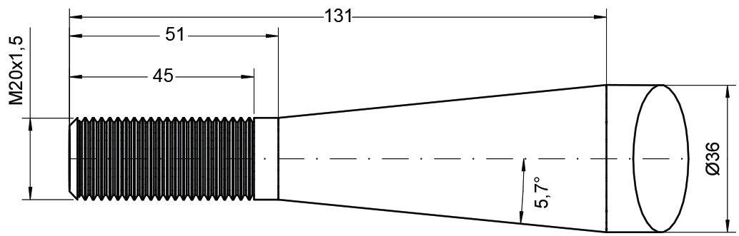 DESVOYS TINE-SPOON END M20 1250MM 77006