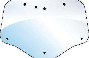 CASE IH GLASS-REAR-7 HOLES 100514