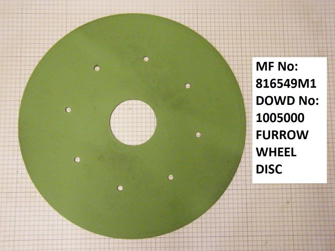 Massey Ferguson FURROW WHEEL DISC Part No:816 549 M1