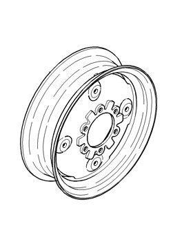 MASSEY FERGUSON TRACTOR WHEEL (AGCO) 885741T2