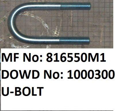 Massey Ferguson "U" BOLT Part No:816 550 M1