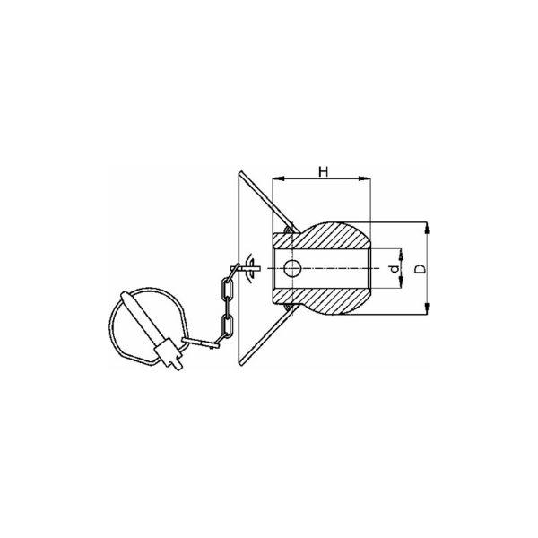 Lower Link Ball CW Cone - CAT 3