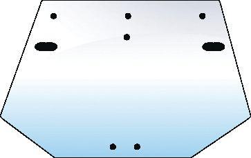 CASE IH GLASS-REAR-UPPER-8 HOLES 100583