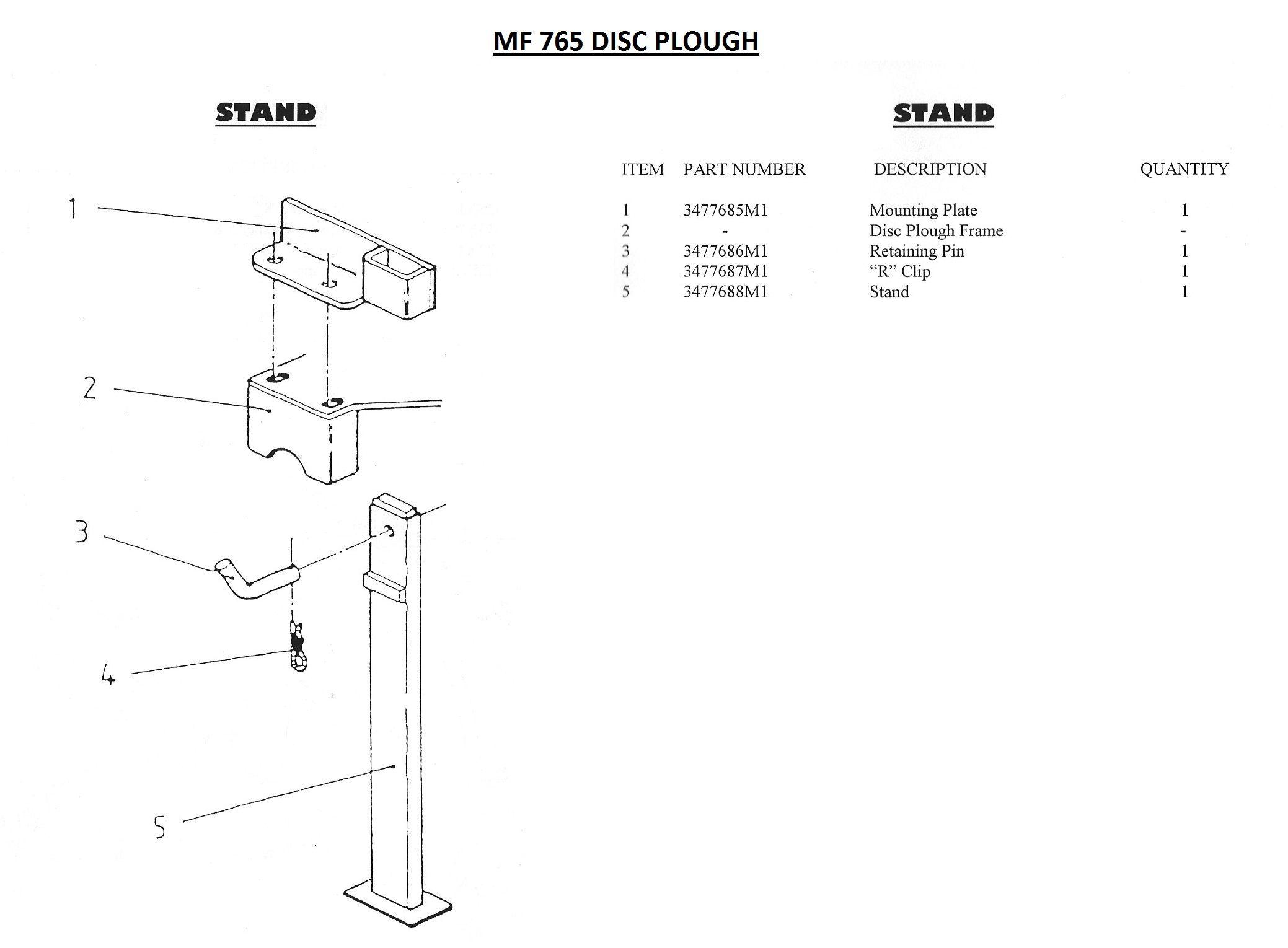 Massey Ferguson FRAME ASSEMBLY 2 FURROW Part No:816 686 M96