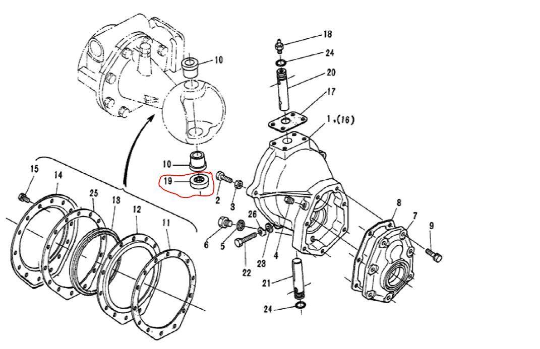 Kubota compact tractor B7000 Thrust Bearing