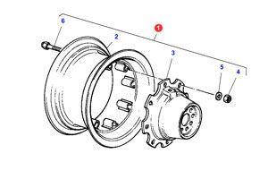 MASSEY FERGUSON TRACTOR WHEEL (AGCO) 005281U91