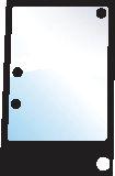 MASSEY FERGUSON GLASS-SIDE-LH-4 HOLES 100448