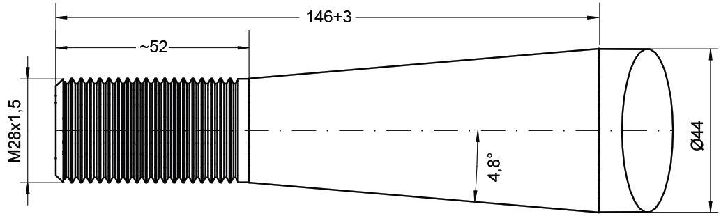 STOLL TINE-STRAIGHT M28 1250MM 77018