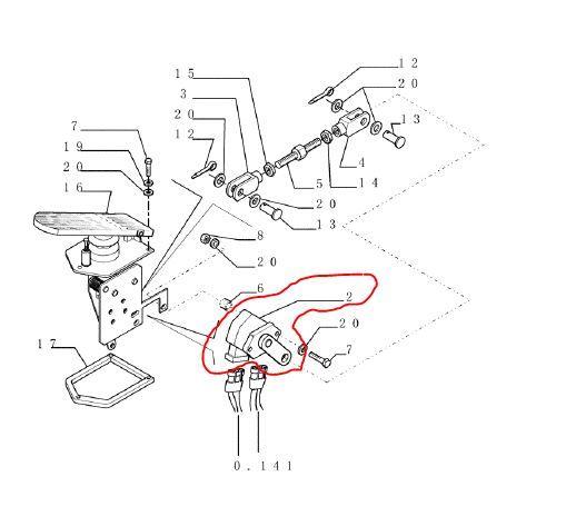 New Holland W170 Throttle Position Sensor