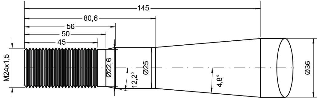 VALPADANA TINE-CRANKED M24 CONUS1 820MM 77014
