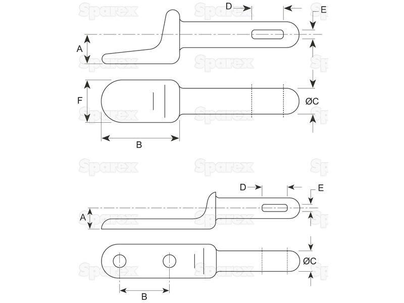 Trailer Gudgeon Pin 12.5mm weld-on