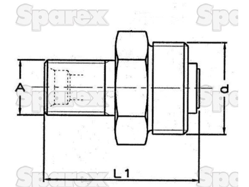 Dowty type Coupling 1/2" BSP male |Case/IH, Massey Ferguson