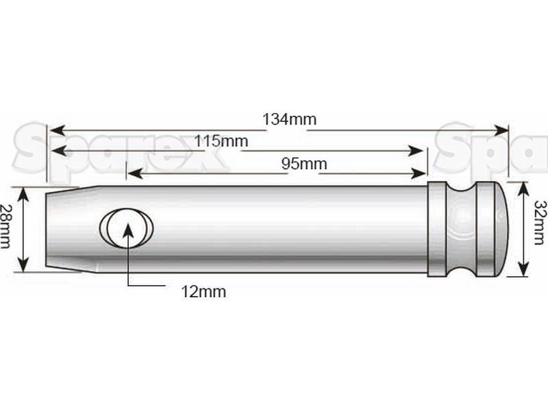 Lower link pin 28x95mm Cat. 2 Lely (9.1088.0014.3)