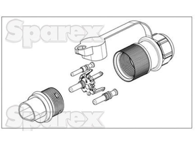 3 Pin Auxiliary Plug Male Pin (Plastic) Agripak
