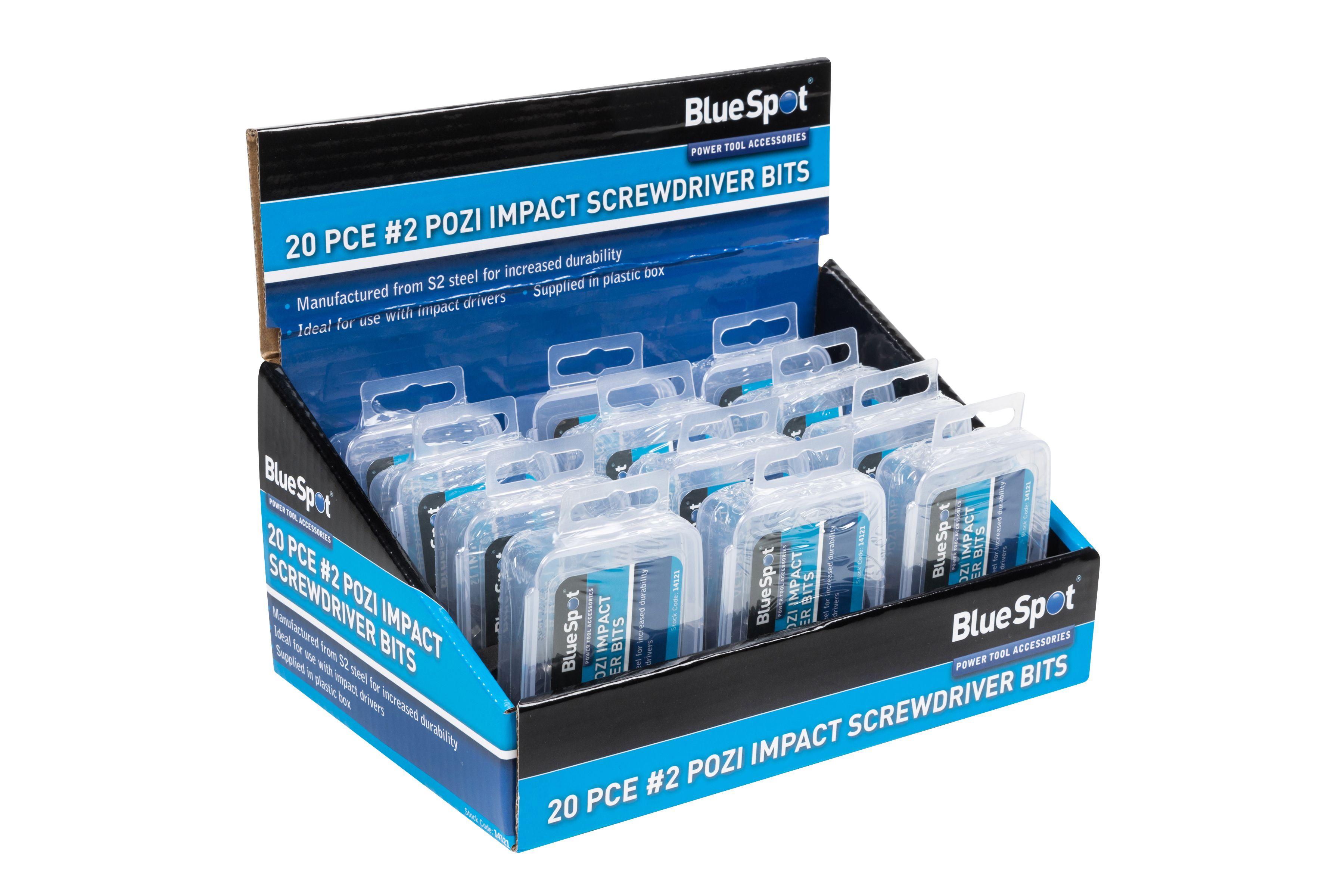 Blue Spot Tools 20 PCE PZ2 Impact Screwdriver Bits