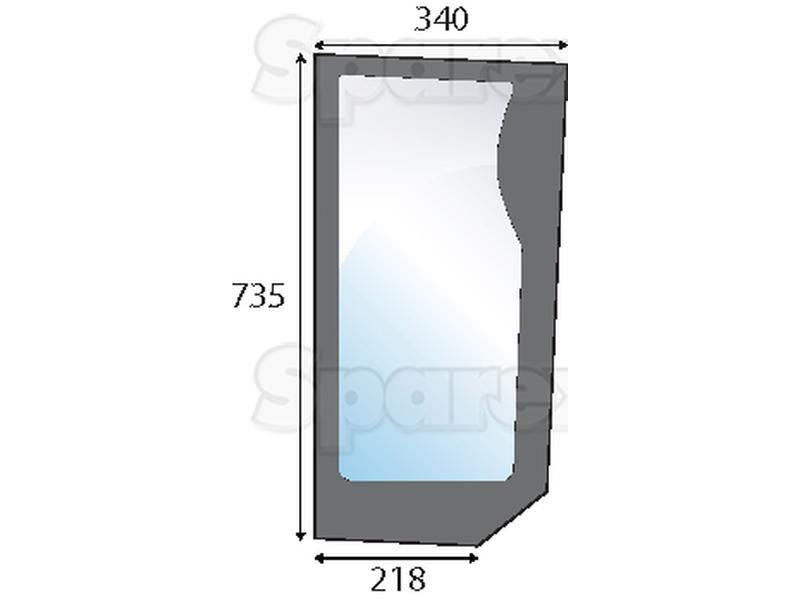 Lower Front Glass RH for Case IH, Fiat, Ford New Holland