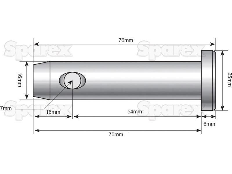 Top link pin 16x54mm Cat. 0