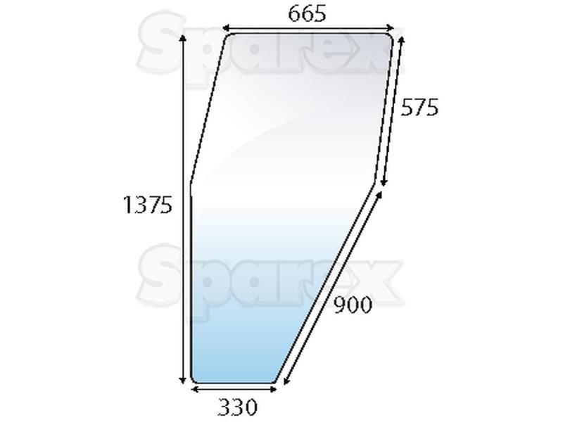 Door Glass LH for Deutz-Fahr DX 85