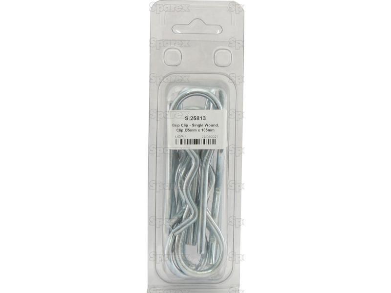 Grip Clip - Single Wound, Clip Ø5mm x 105mm