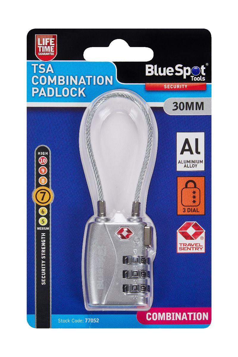 Blue Spot Tools TSA Combination Travel Lock