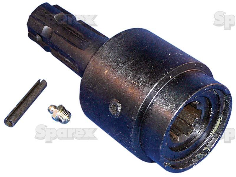 PTO Over-Running Adaptor - Female spline 1 1/8'' - 6 x Male spline 1 3/8'' - 6 with Locking Pin. for Massey Ferguson TEF20 (TE20 Series)