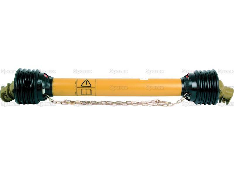 PTO Shaft - (Lz) Length: 760mm, 1 3/8'' x 6 Spline Q.R. to 1 3/8'' x 6 Spline Shear Bolt Limiter