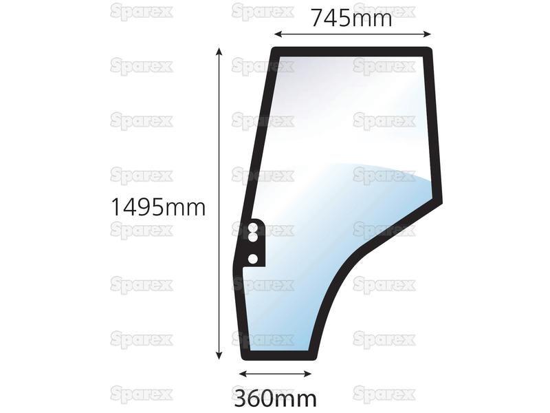 Door Glass LH for Massey Ferguson (3805643M1)