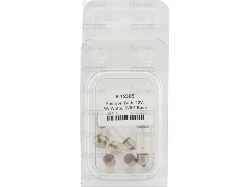 Halogen Stop/Tail Bulb, 12V, 5W, SV8.5 Base Lucas, OSRAM, Phillips