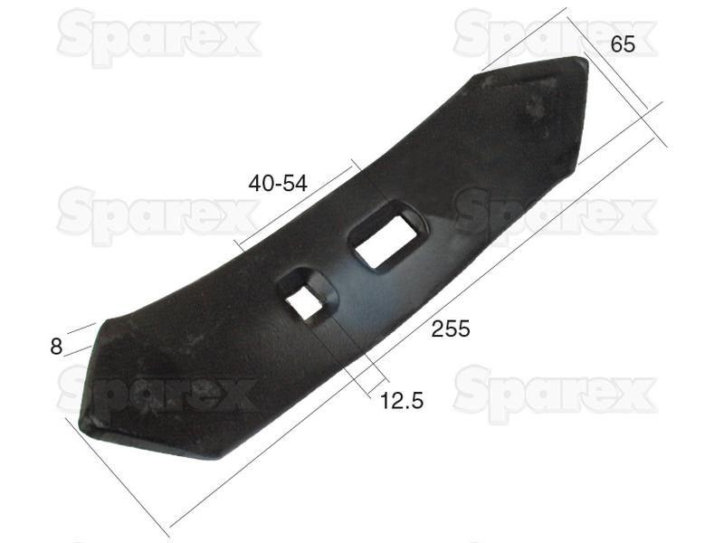 Reversible point 255x65x8mm Hole centres 40/55mm for Universal VARIOUS