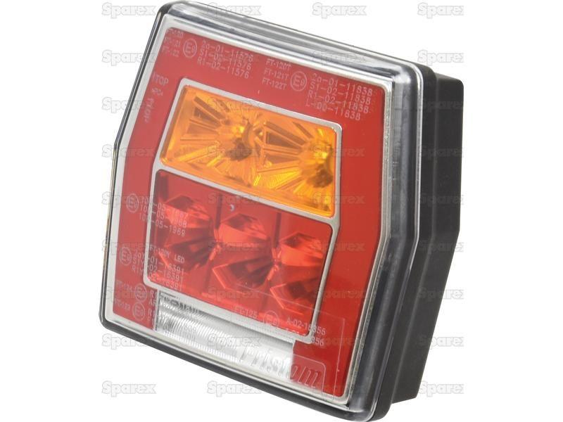 LED Rear Combination Light, Function: 4, Brake / Tail / Indicator / Number Plate, RH & LH, 12-36V