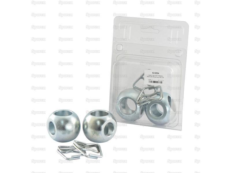 Lower Link Dual Category Balls with Retaining Clip (Cat. 1/2), (4 pcs. Agripak)