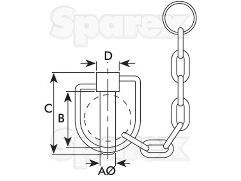 Stabiliser Pin, Pin Ø14mm x 67mm ( )