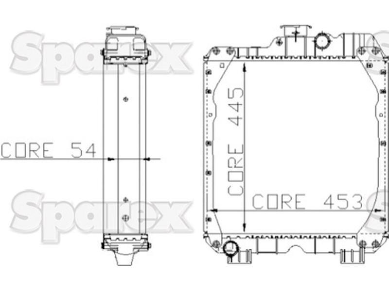 Radiator for Ford New Holland TT65 - 3 CYL