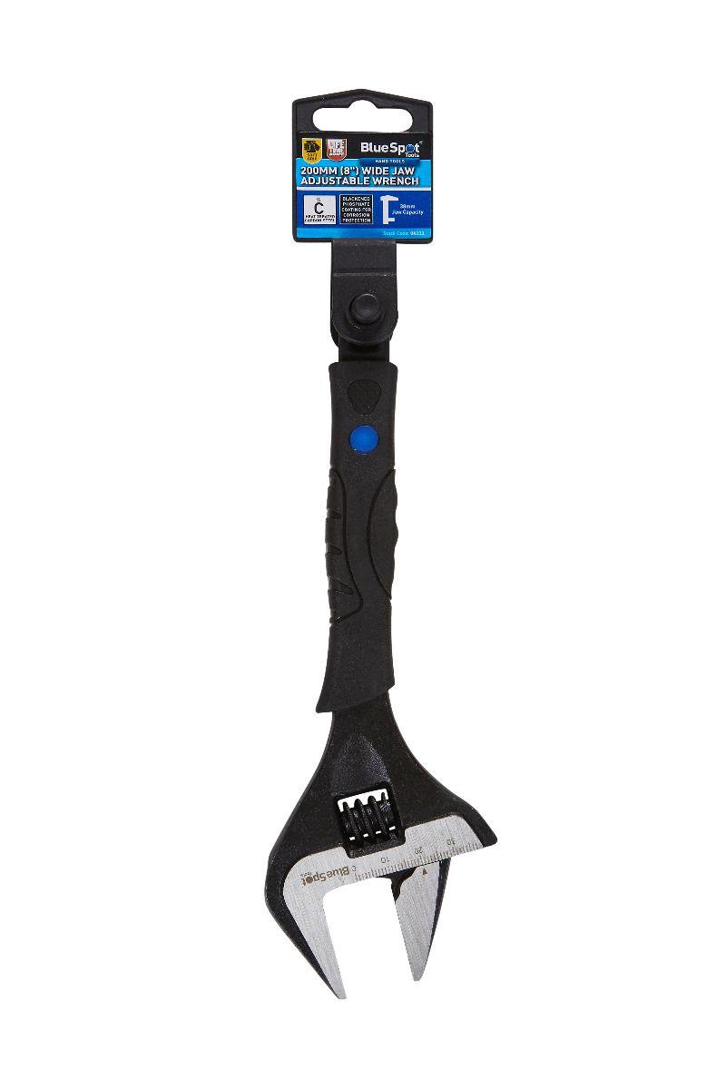 Blue Spot Tools 8" Wide Jaw Adjustable Wrench